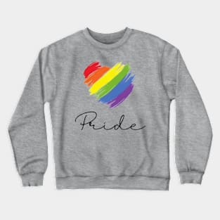 White Pride Heart Crewneck Sweatshirt